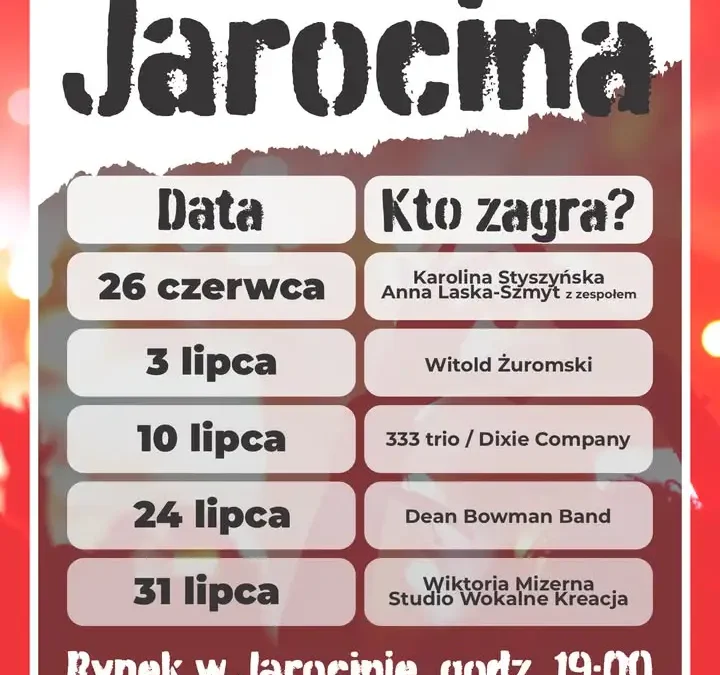 Letnie Brzmienia Jarocina 2026: start 26 czerwca na rynku