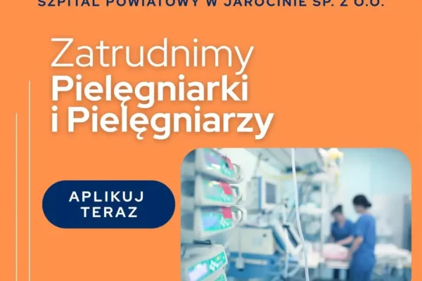 Szpital w Jarocinie zatrudni pielęgniarki i pielęgniarzy – oferta pracy z wynagrodzeniem od 8 346 zł