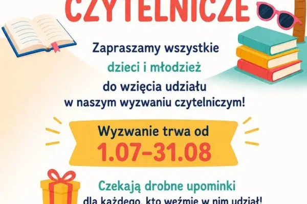 Wakacyjne Wyzwanie Czytelnicze w bibliotece – start 1 lipca