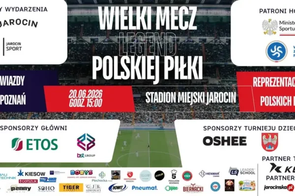 Wielki Mecz Legend Polskiej Piłki już 20 czerwca w Jarocinie