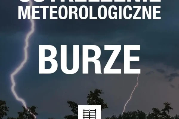 Ostrzeżenie meteorologiczne I stopnia dla gminy Jaraczewo – burze i silny wiatr