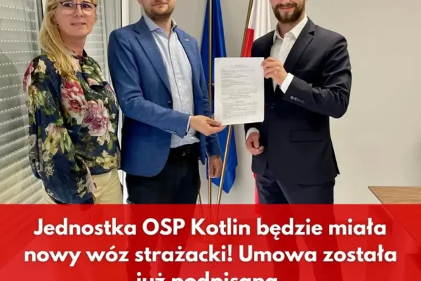 Gmina Kotlin kupiła nowy samochód pożarniczy dla OSP