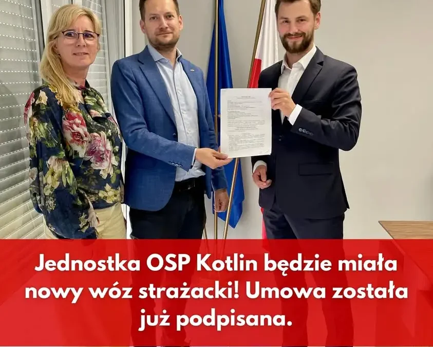 Gmina Kotlin kupiła nowy samochód pożarniczy dla OSP