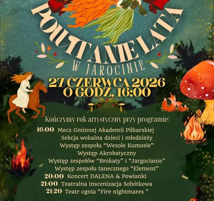 Powitanie Lata w Jarocinie – zakończenie roku artystycznego już w sobotę