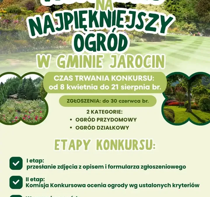 Ostatnie godziny na zgłoszenie do konkursu na Najpiękniejszy Ogród w Gminie Jarocin