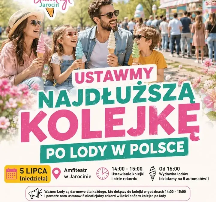 Ice Challenge Jarocin: Bicie rekordu w kolejce po lody już dziś!