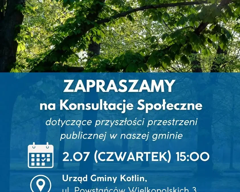 Konsultacje społeczne w Kotlinie: rewitalizacja parku i targowiska