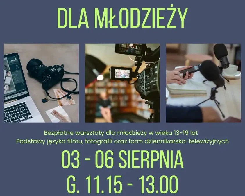 Bezpłatne warsztaty medialne dla młodzieży w Jarocinie