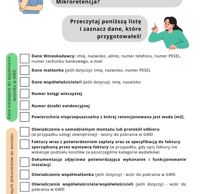 Program Mikroretencja – lista dokumentów potrzebnych do wniosku