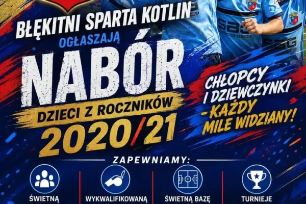 Nabór do nowej drużyny piłkarskiej dla dzieci z roczników 2020/2021