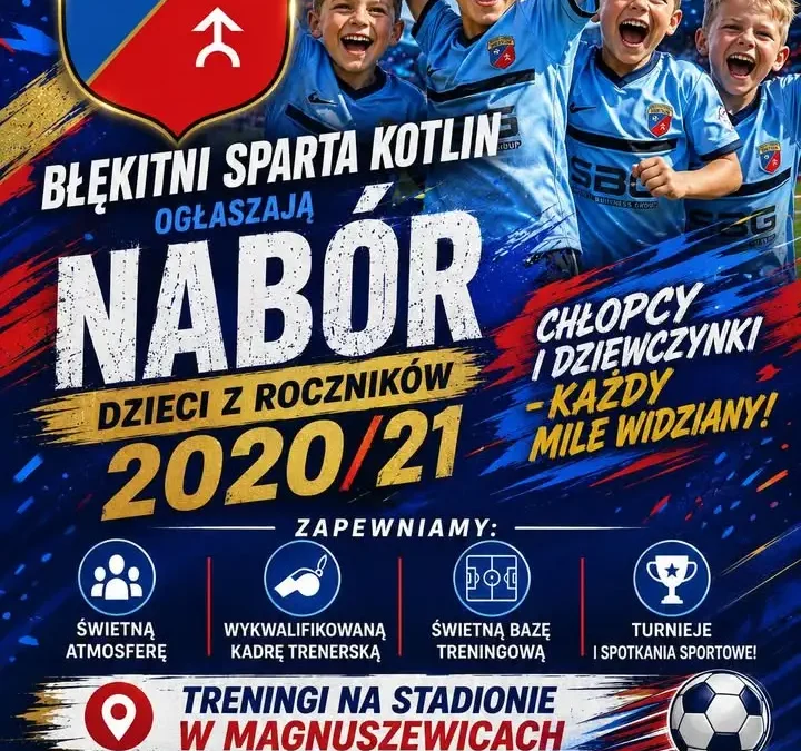 Nabór do nowej drużyny piłkarskiej dla dzieci z roczników 2020/2021