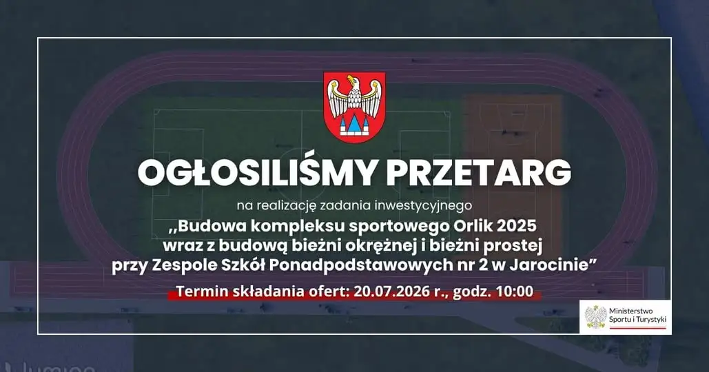 Powiat Jarociński ogłasza przetarg na budowę kompleksu sportowego Orlik 2025