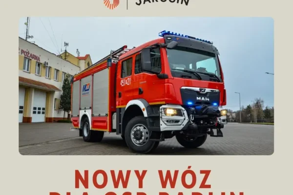 Ochotnicza Straż Pożarna w Radlinie otrzyma nowy wóz ratowniczo-gaśniczy