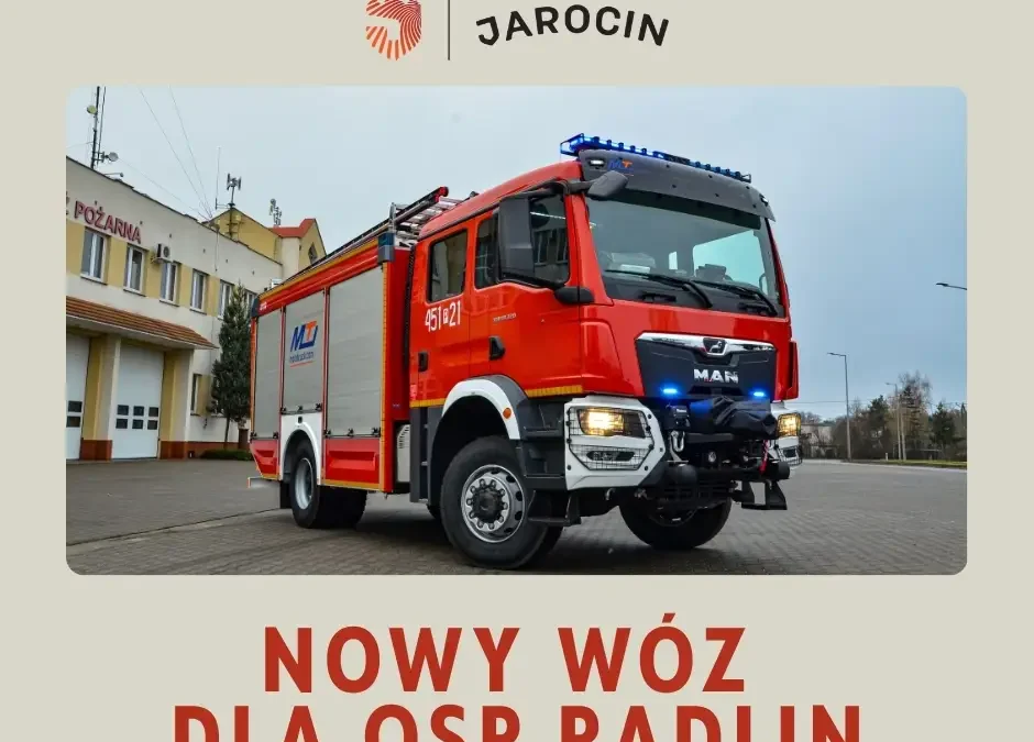 Ochotnicza Straż Pożarna w Radlinie otrzyma nowy wóz ratowniczo-gaśniczy