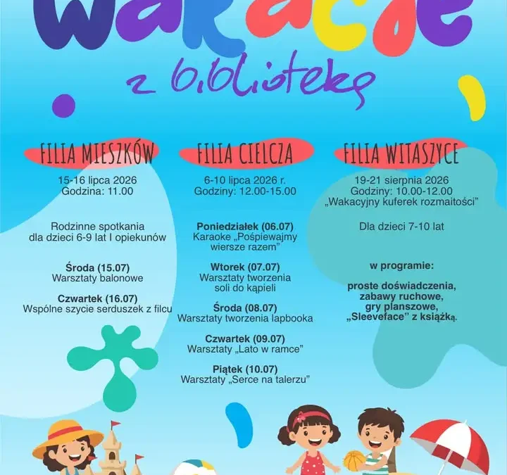 Wakacyjne zajęcia w bibliotekach gminy Jarocin – kreatywnie i bez nudy