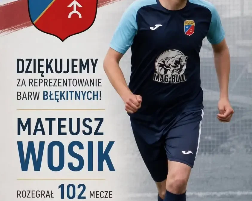 Mateusz Wosik żegna się z Błękitnymi Sparta Kotlin po 102 meczach i 18 golach