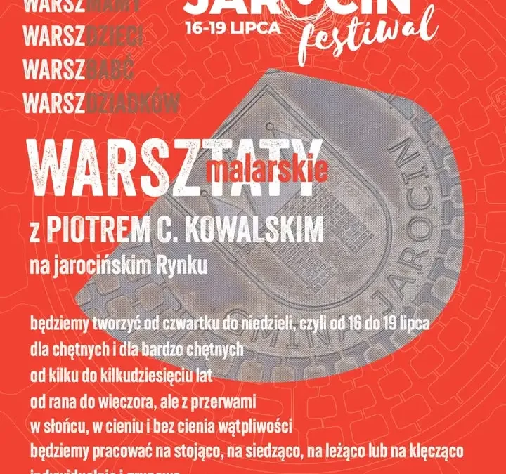 Bezpłatne warsztaty malarskie na jarocińskim rynku podczas Jarocin Festiwal