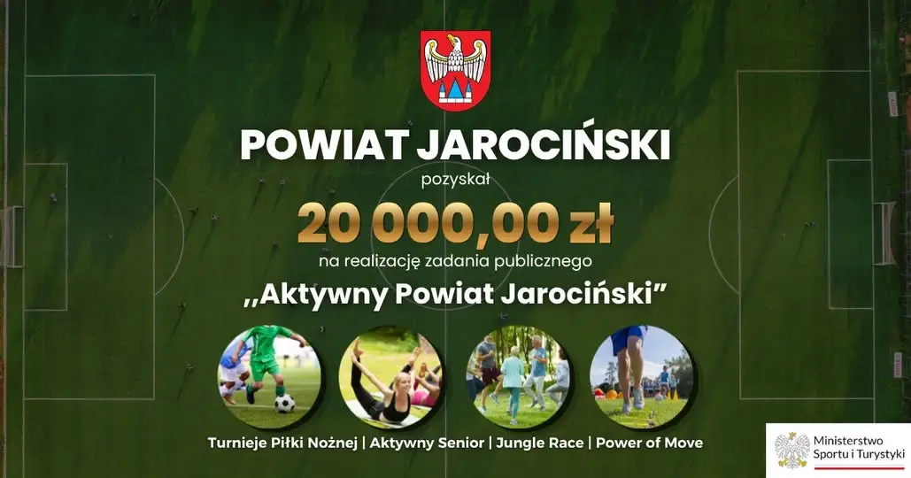 Powiat Jarociński z dofinansowaniem na projekt „Aktywny Powiat Jarociński”
