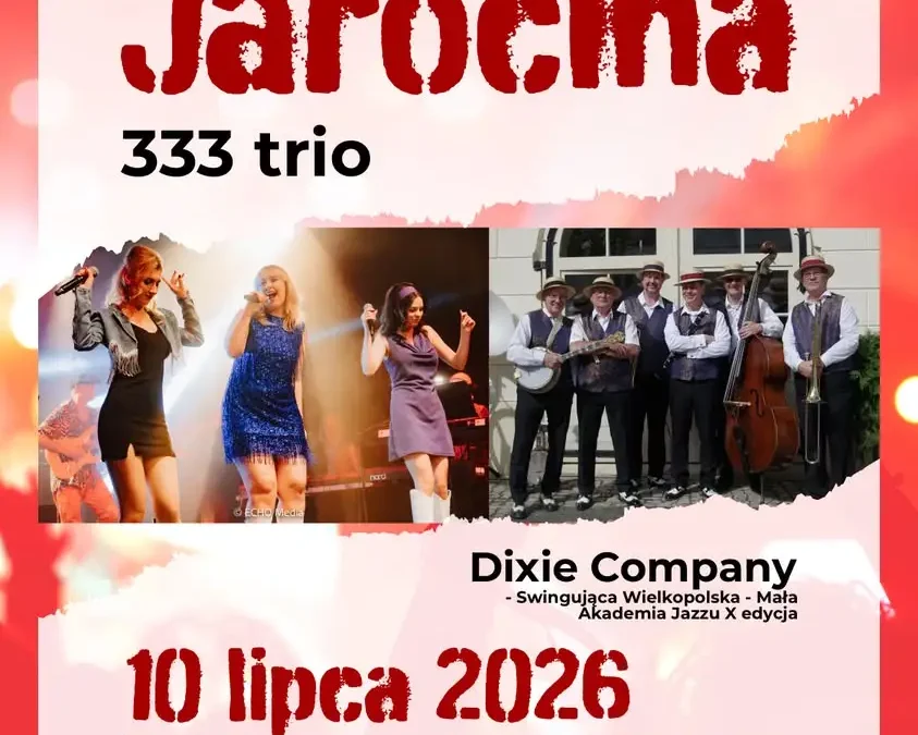 Letnie Brzmienia Jarocina: koncert 333 trio i Dixie Company już 10 lipca