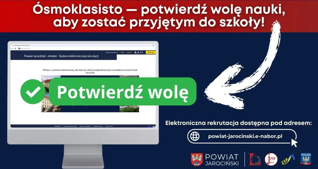 Ósmoklasisto! Jutro mija termin potwierdzenia woli przyjęcia do szkoły