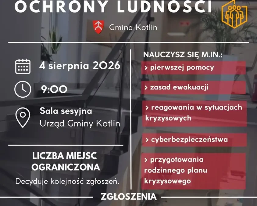 Bezpłatne warsztaty ochrony ludności w Kotlinie – zapisz się już teraz