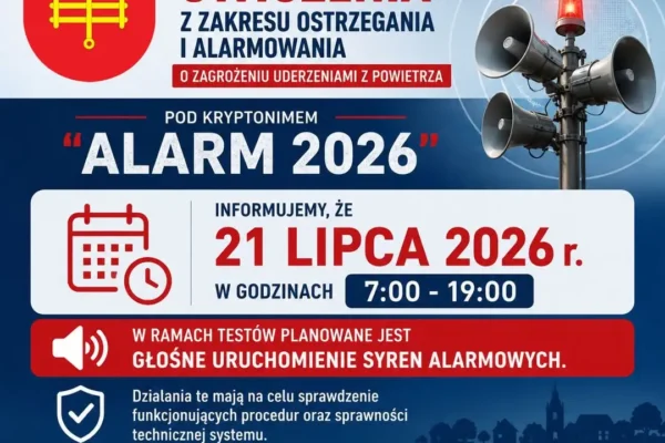 Ogólnopolskie ćwiczenia systemu ostrzegania i alarmowania „ALARM 2026” już 21 lipca