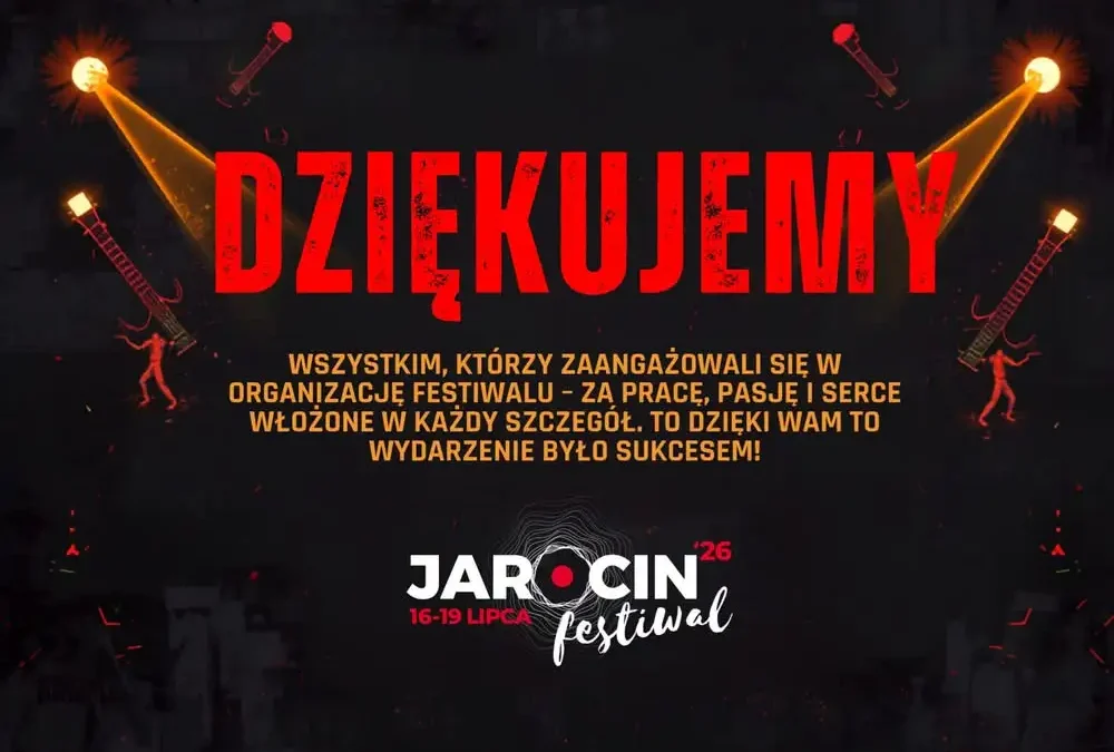 Jarocin Festiwal ’26: Podziękowania dla organizatorów i wolontariuszy