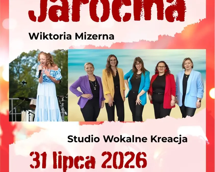 Letnie Brzmienia Jarocina: koncert Wiktorii Mizerny i Studia Kreacja 31 lipca