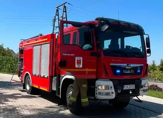 Pożar transformatora w Chrzanie – interwencja strażaków z Żerkowa i Chrzana