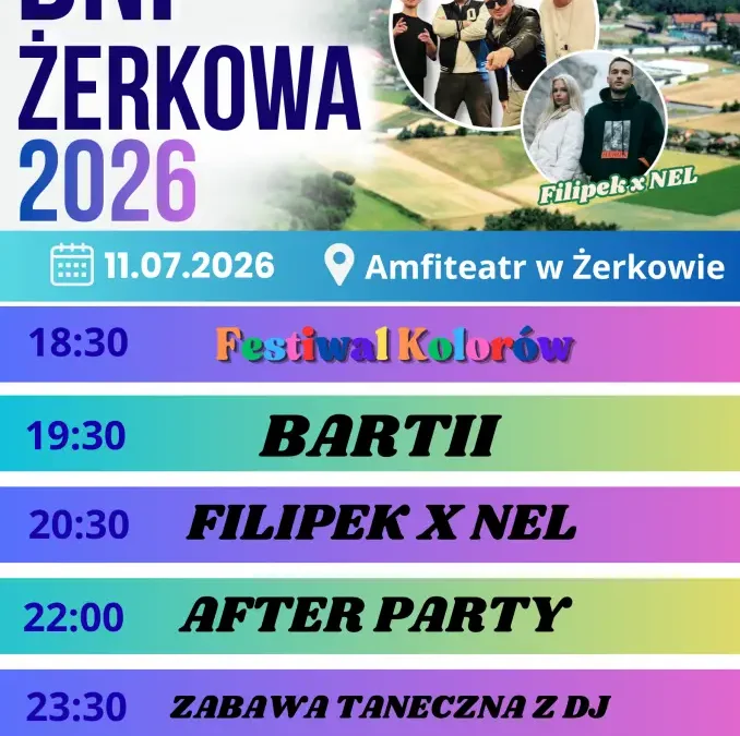 Dni Żerkowa już w ten weekend – trzy dni muzyki i zabawy