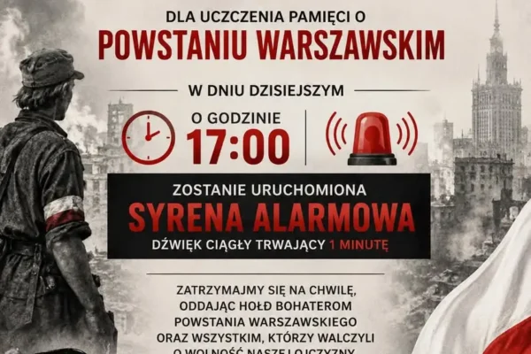 Godzina „W” – 1 sierpnia zawyją syreny w rocznicę Powstania Warszawskiego