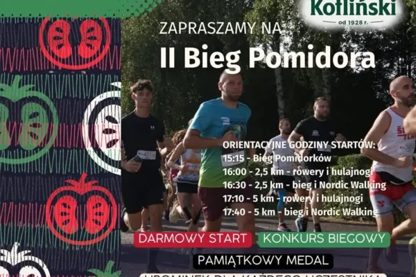 II Bieg Pomidora w Kotlinie – 28 sierpnia 2026. Zapisy do 20 sierpnia