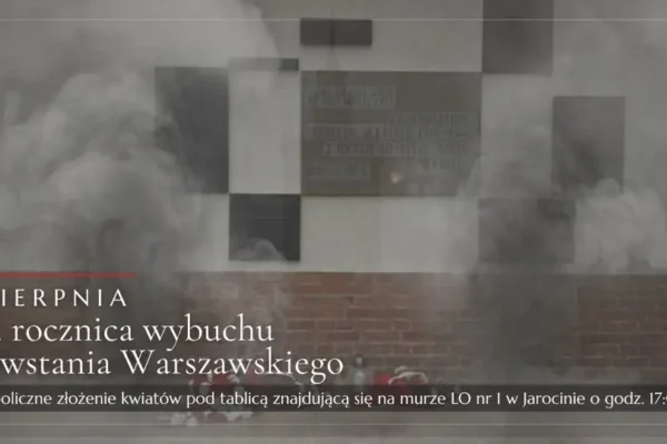82. rocznica Powstania Warszawskiego: Jarocin uczci Bohaterów w Godzinę W