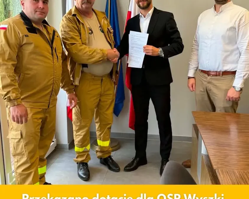 OSP Wyszki otrzymała dotację od gminy Kotlin na nowe wyposażenie