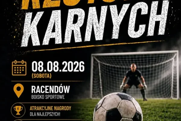 Sobotni turniej piłkarski w Racendowie – zbiórka o 9:45, 60 zawodników w trzech kategoriach
