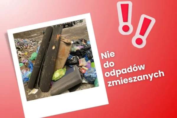 Odpady wielkogabarytowe w pojemnikach na zmieszane – WCR Jarocin apeluje o korzystanie z PSZOK