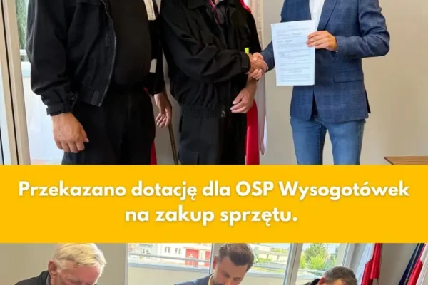 OSP Wysogotówek otrzymała dotację od gminy Kotlin na nowy sprzęt
