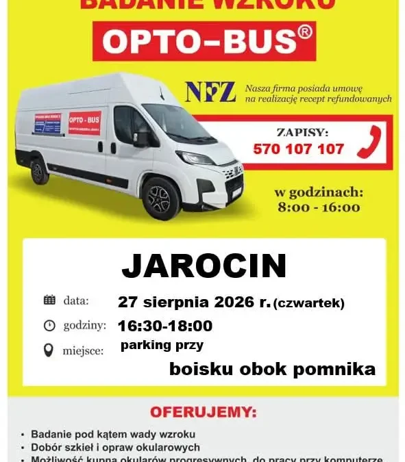 Bezpłatne badanie wzroku w Jarocinie – zapisy trwają