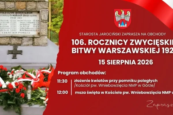 106. rocznica Bitwy Warszawskiej w Górze – program obchodów