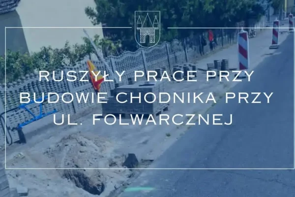 Ruszyła budowa chodnika przy ul. Folwarcznej – połączy przystanek z ul. Wrocławską