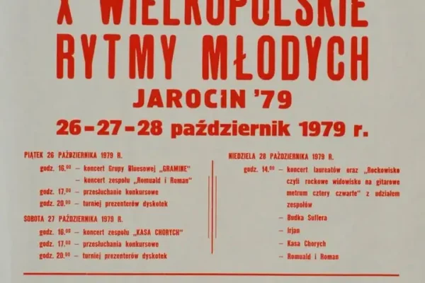 Konferansjer ważniejszy niż zespoły? Zabawna anegdota z plakatu festiwalu w Jarocinie