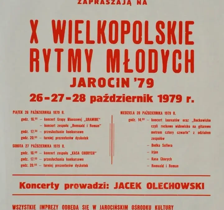 Konferansjer ważniejszy niż zespoły? Zabawna anegdota z plakatu festiwalu w Jarocinie