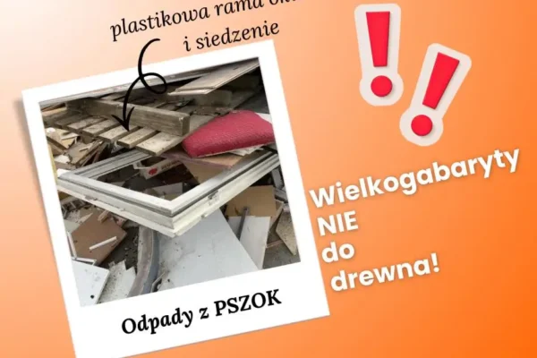 Segregacja odpadów w PSZOK: wielkogabaryty to nie drewno