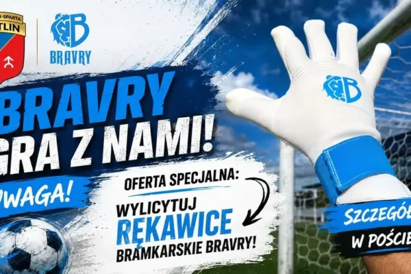 Licytacja rękawic bramkarskich Bravry – wsparcie dla klubu z Kotlina