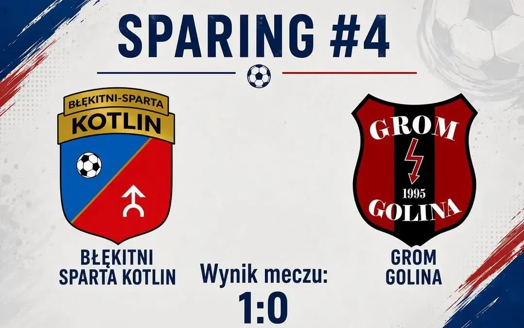 Błękitni pokonali Grom Golina 1:0 w ostatnim sparingu przed ligą