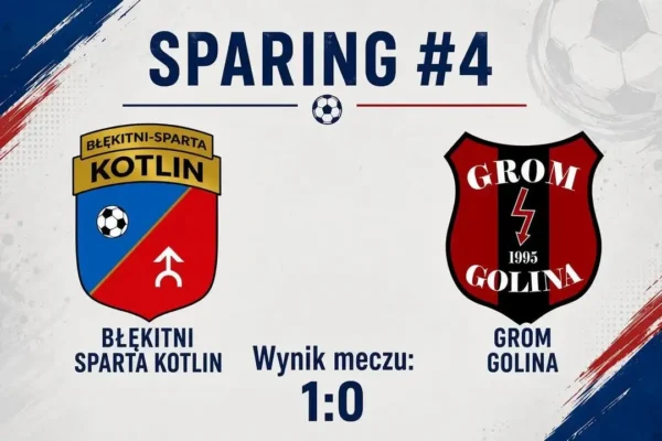 Błękitni pokonali Grom Golina 1:0 w ostatnim sparingu przed ligą
