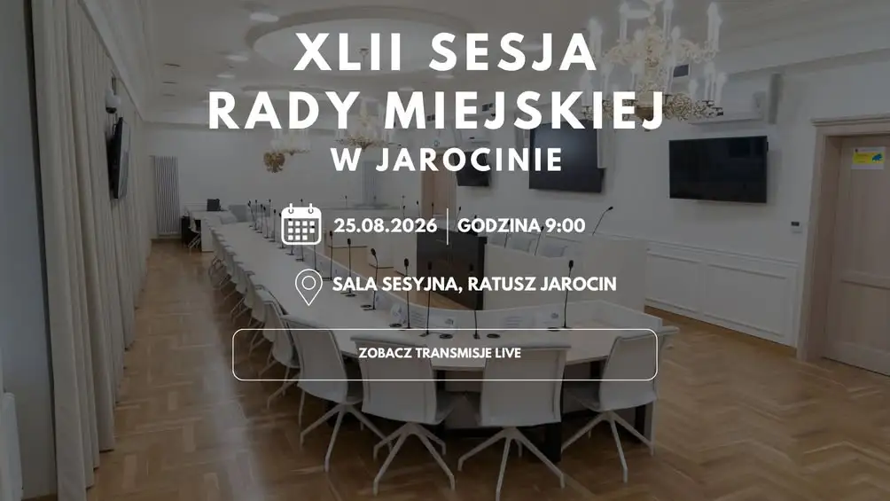 XLII sesja Rady Miejskiej w Jarocinie 25 sierpnia – transmisja online