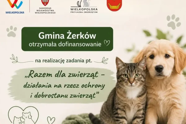Gmina Żerków z dofinansowaniem na ochronę zwierząt