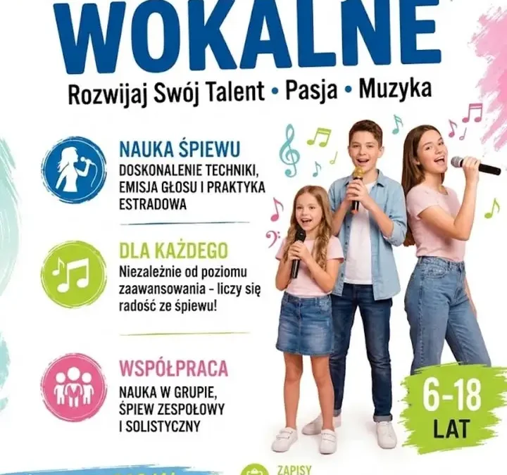 Ruszyły zapisy na zajęcia wokalne dla dzieci i młodzieży w Jarocinie