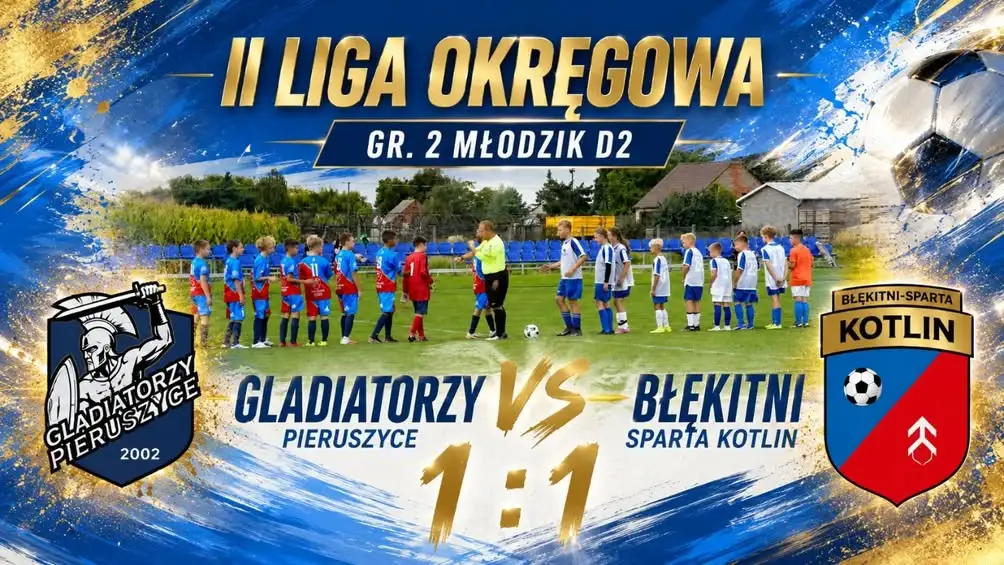 Młodzik Błękitnych remisuje z Gladiatorami w 2. kolejce II ligi okręgowej